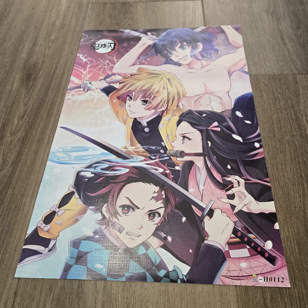 Anime Demon Slayer High Definition Vinyl Vibrant Poster Length 16.5